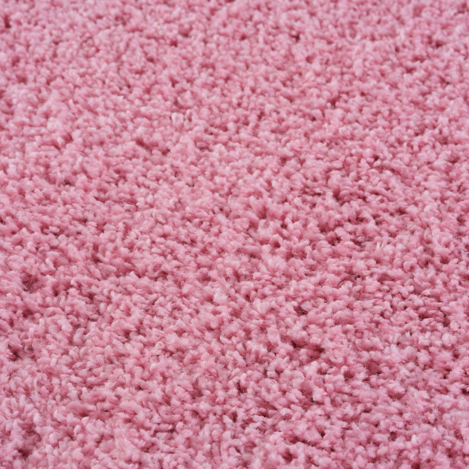Myshaggy Solid Pink Rug - MOOAZAA
