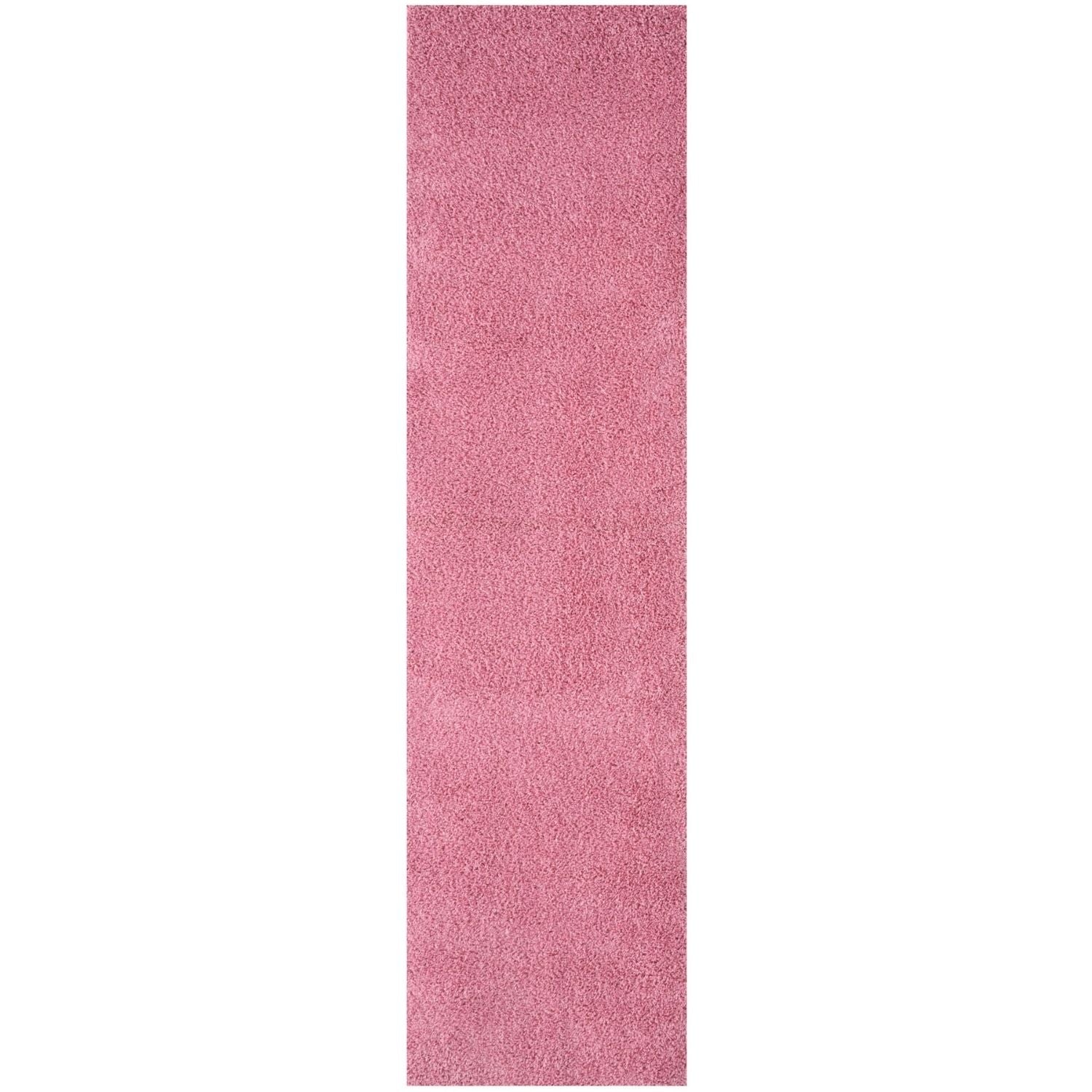 Myshaggy Solid Pink Rug - MOOAZAA