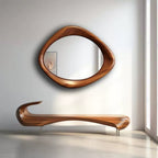Nature's Canvas Wall-mounted Bathroom Wood Mirror - MOOAZAA 