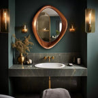 Nature's Canvas Wall-mounted Bathroom Wood Mirror - MOOAZAA 