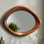 Nature's Canvas Wall-mounted Bathroom Wood Mirror - MOOAZAA 