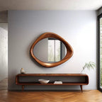 Nature's Canvas Wall-mounted Bathroom Wood Mirror - MOOAZAA 