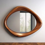 Nature's Canvas Wall-mounted Bathroom Wood Mirror - MOOAZAA 