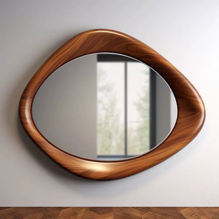 Nature's Canvas Wall-mounted Bathroom Wood Mirror - MOOAZAA 