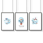 Childrens bedroom wall decor | set of 3 Wall art for Nursery