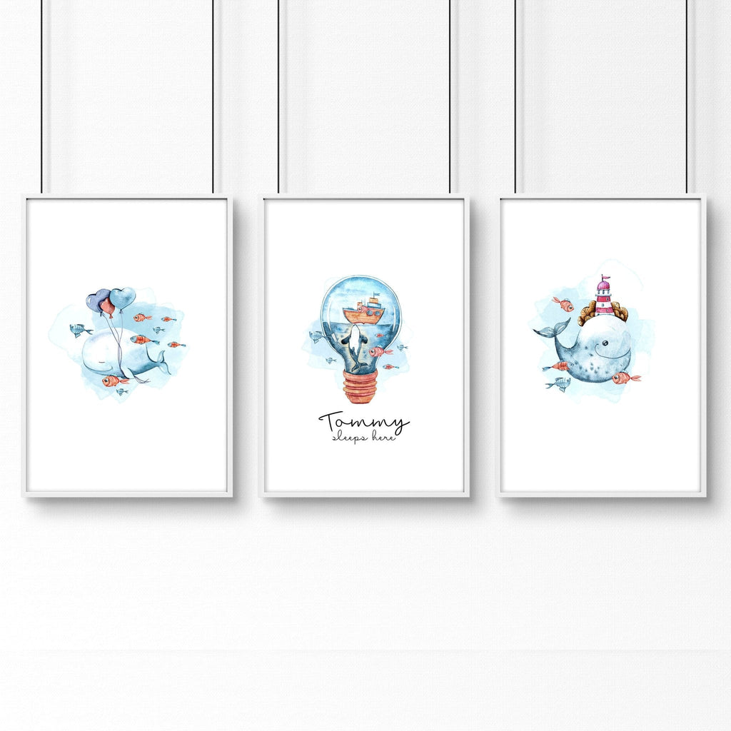 Childrens bedroom wall decor | set of 3 Wall art for Nursery