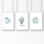 Childrens bedroom wall decor | set of 3 Wall art for Nursery
