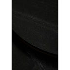 Nest of 2 Black Round Marble Top Tables with Gold Finish Metal Frames | Varana - MOOAZAA