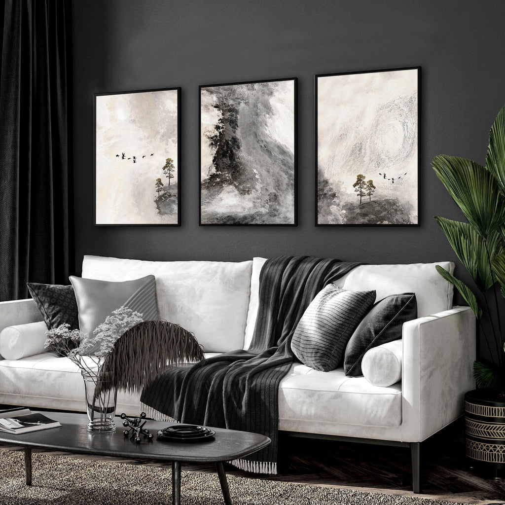 Pictures for a Living Room – Set of 3 Wall Art Prints
