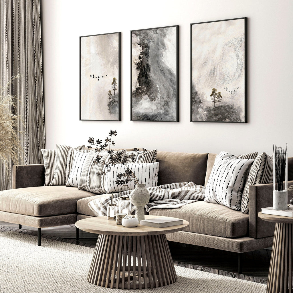 Pictures for a Living Room – Set of 3 Wall Art Prints