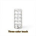 Nordic Crystal Lamp USB Table Lamps Bedroom Touch Dimming Atmosphere Diamond Night Light Rose Projector Lamp Decor - MOOAZAA