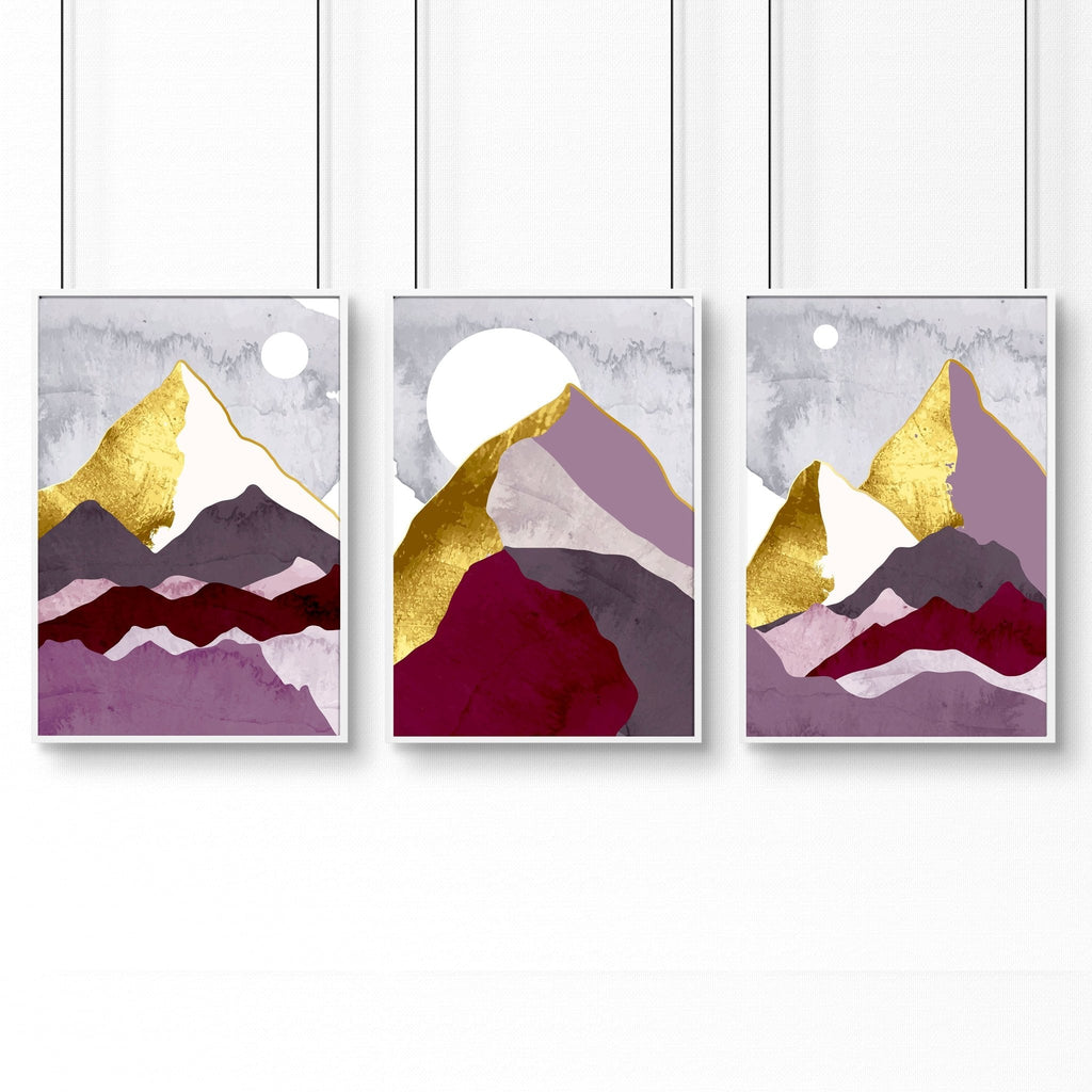 Scandi prints for home office | set of 3 framed wall art