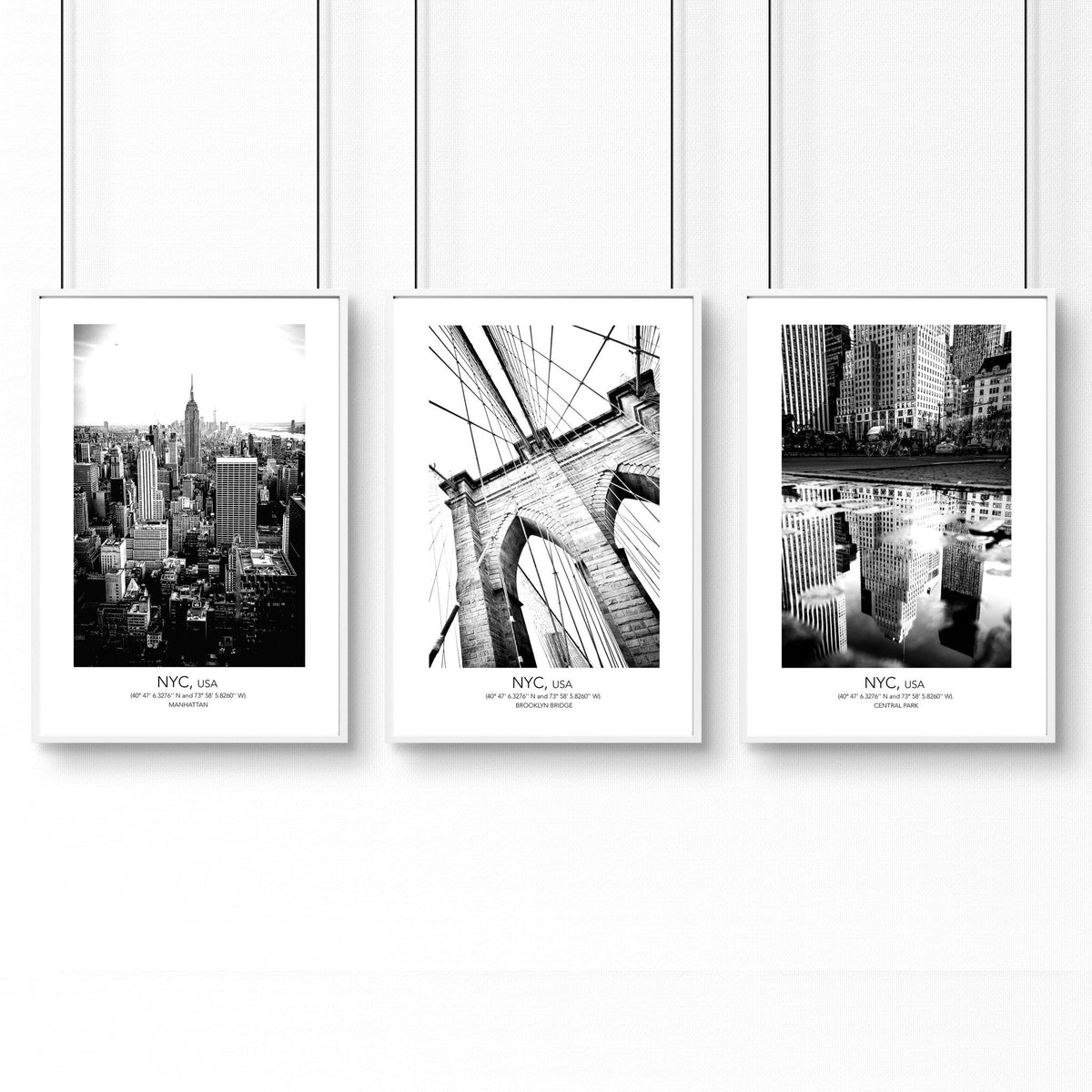 New York Wall Art – Set of 3 Home Office Prints