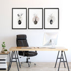 Office Artwork | Set of 3 Serene Japanese Wall Prints