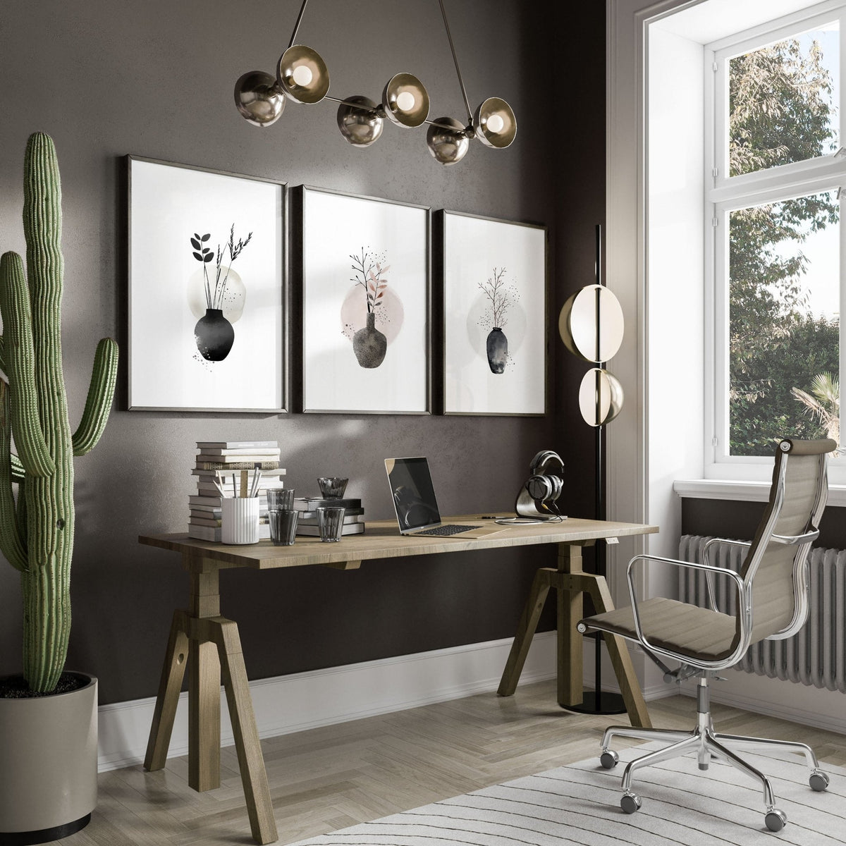 Office Artwork | Set of 3 Serene Japanese Wall Prints