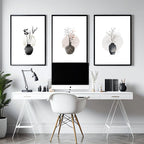 Office Artwork | Set of 3 Serene Japanese Wall Prints