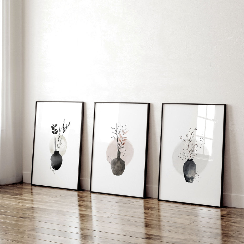 Office Artwork | Set of 3 Serene Japanese Wall Prints