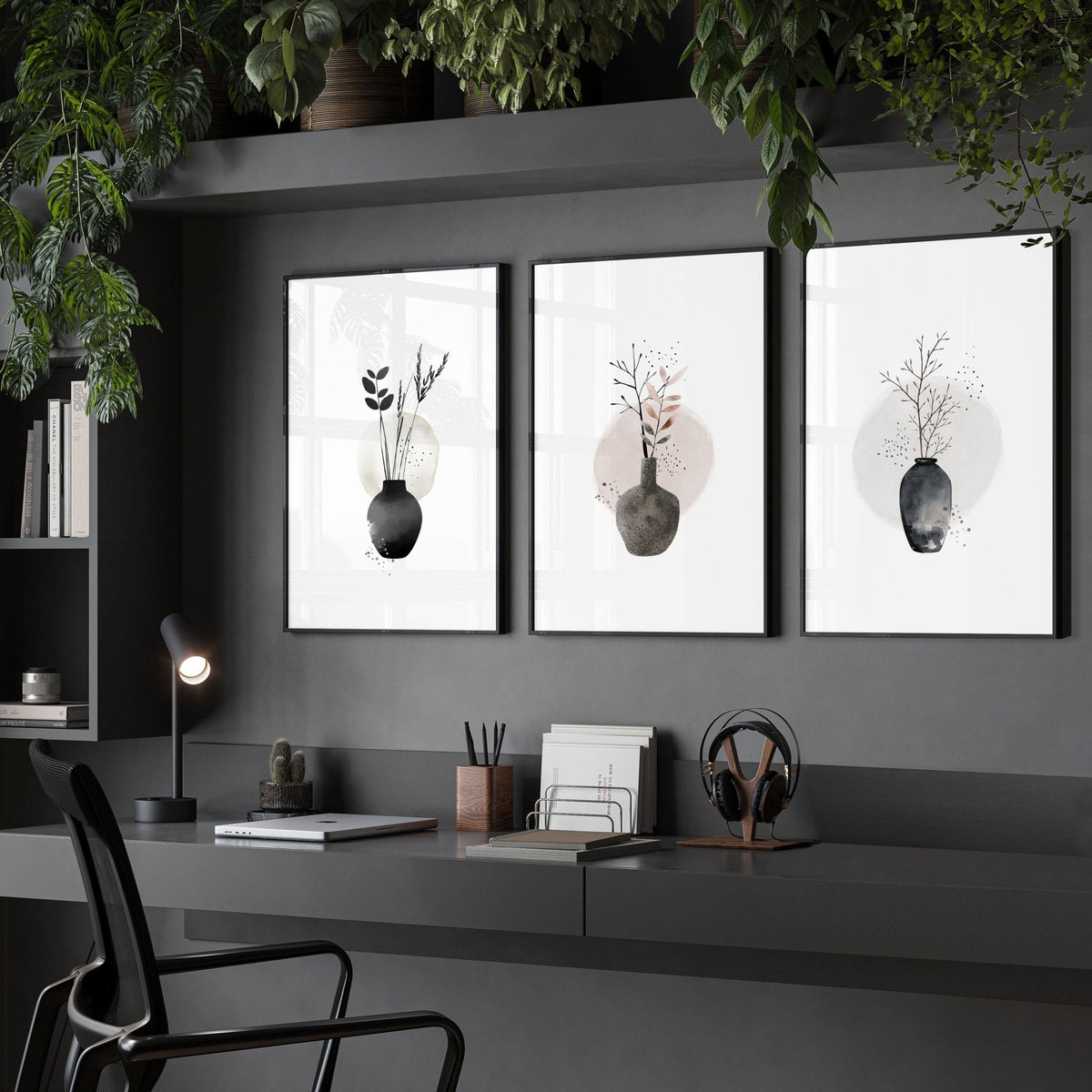Office Artwork | Set of 3 Serene Japanese Wall Prints