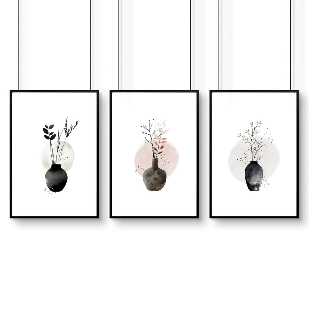 Office Artwork | Set of 3 Serene Japanese Wall Prints