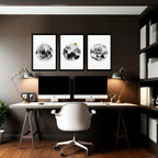 Office Wall Art – Set of 3 Framed Mountain Prints