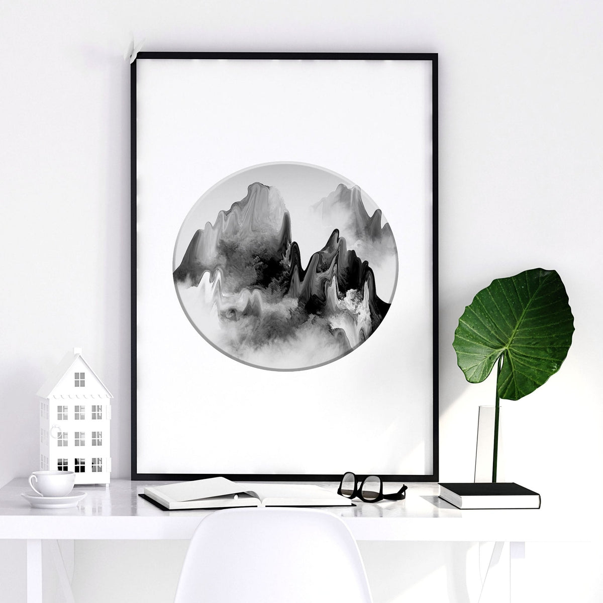 Office Wall Art – Set of 3 Framed Mountain Prints