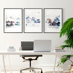 Wall art for offices | set of 3 japanese wall art