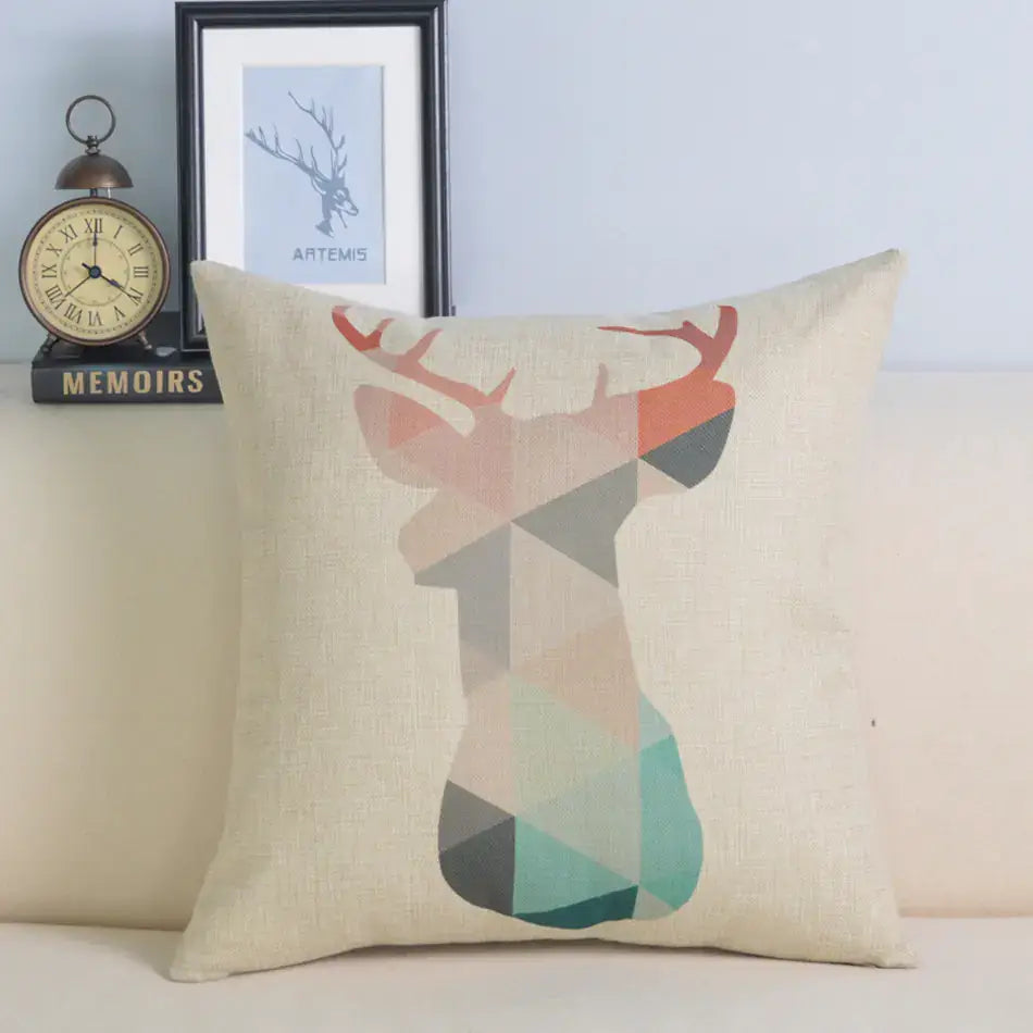 Scandinavian Animal Cushion Covers – Nordic Linen Decor