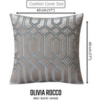 OLIVIA ROCCO Geo Velvet Cushion Covers 2 Pack Champagne Geometric Decorative