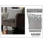 OLIVIA ROCCO Geo Velvet Cushion Covers 2 Pack Champagne Geometric Decorative