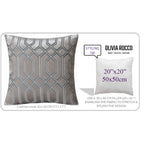 OLIVIA ROCCO Geo Velvet Cushion Covers 2 Pack Champagne Geometric Decorative