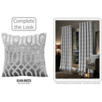 OLIVIA ROCCO Geo Velvet Cushion Covers 2 Pack Grey Geometric Textured Decorative