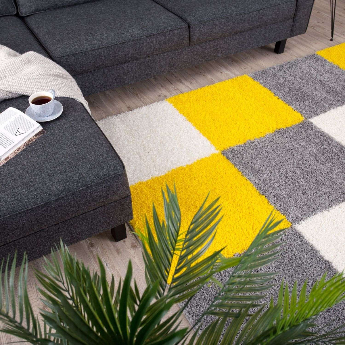 Myshaggy Geometric Yellow Rug