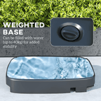 Outsunny Garden Cantilever Parasol w/ Weighted Base Tilt Crank - MOOAZAA