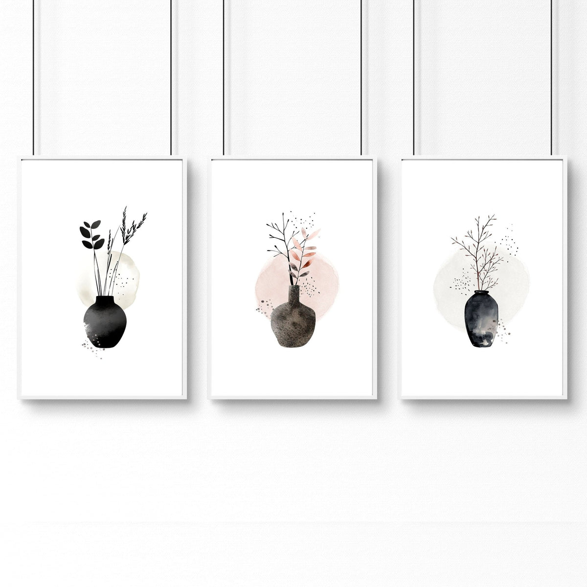 Paintings for Bedroom – Set of 3 Japanese Wall Art Prints
