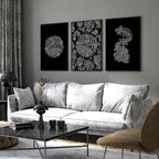 Wall art bohemian | set of 3 framed wall art prints