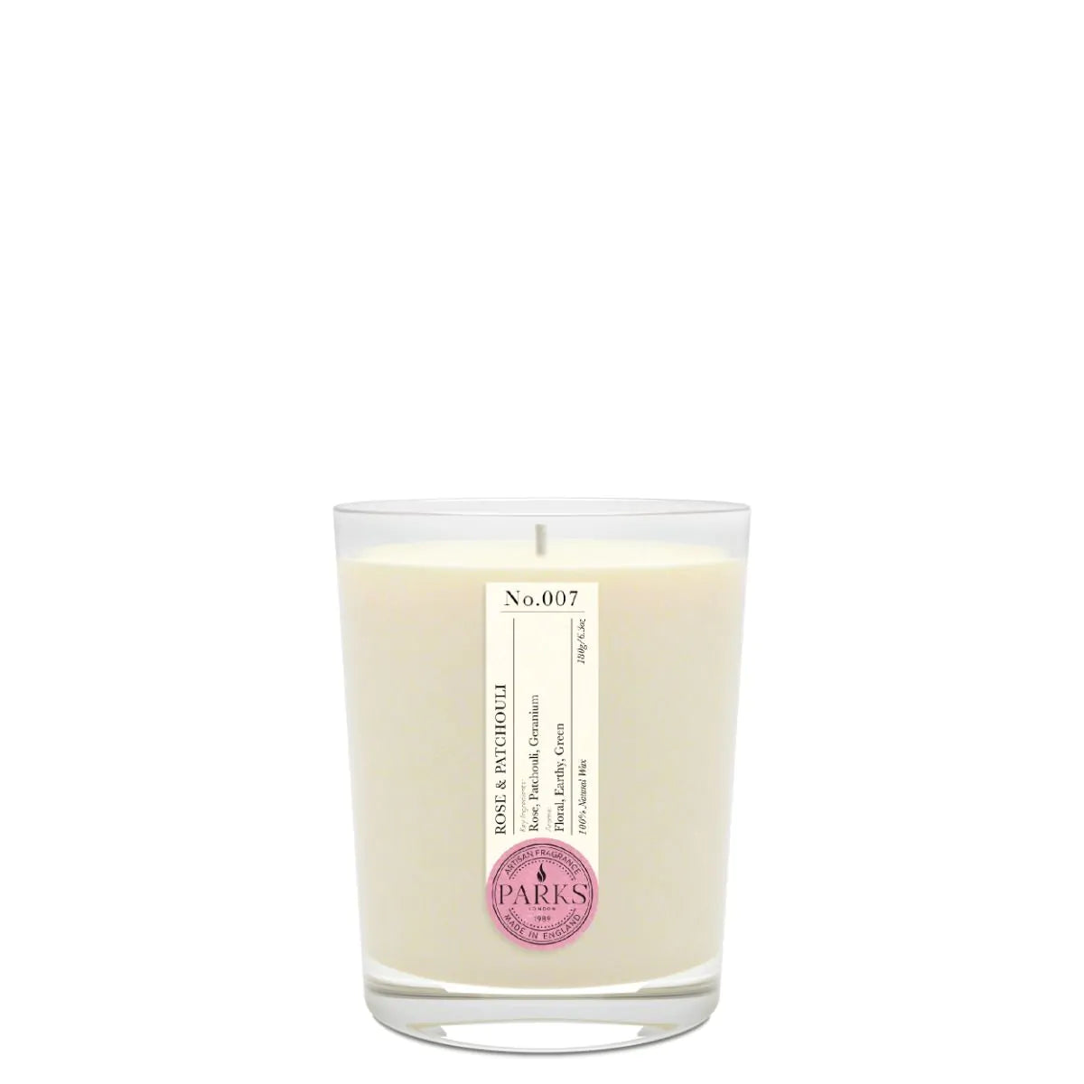 ROSE & PATCHOULI 1 WICK SCENTED CANDLE 180G