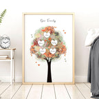Personalised family tree gift | wall art print