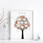 Personalised family tree gift | wall art print