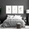 First year of marriage anniversary gift | set of 3 wall art prints