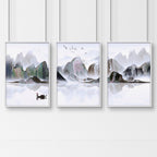 Pictures for bedrooms | set of 3 Japanese wall art prints