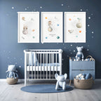 Pictures for Childrens Bedrooms | Set of 3 Prints