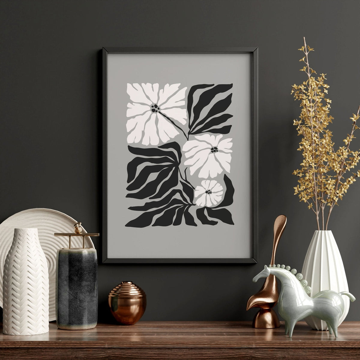 Pictures For Living Room | Set of 3 Botanical Wall art Prints