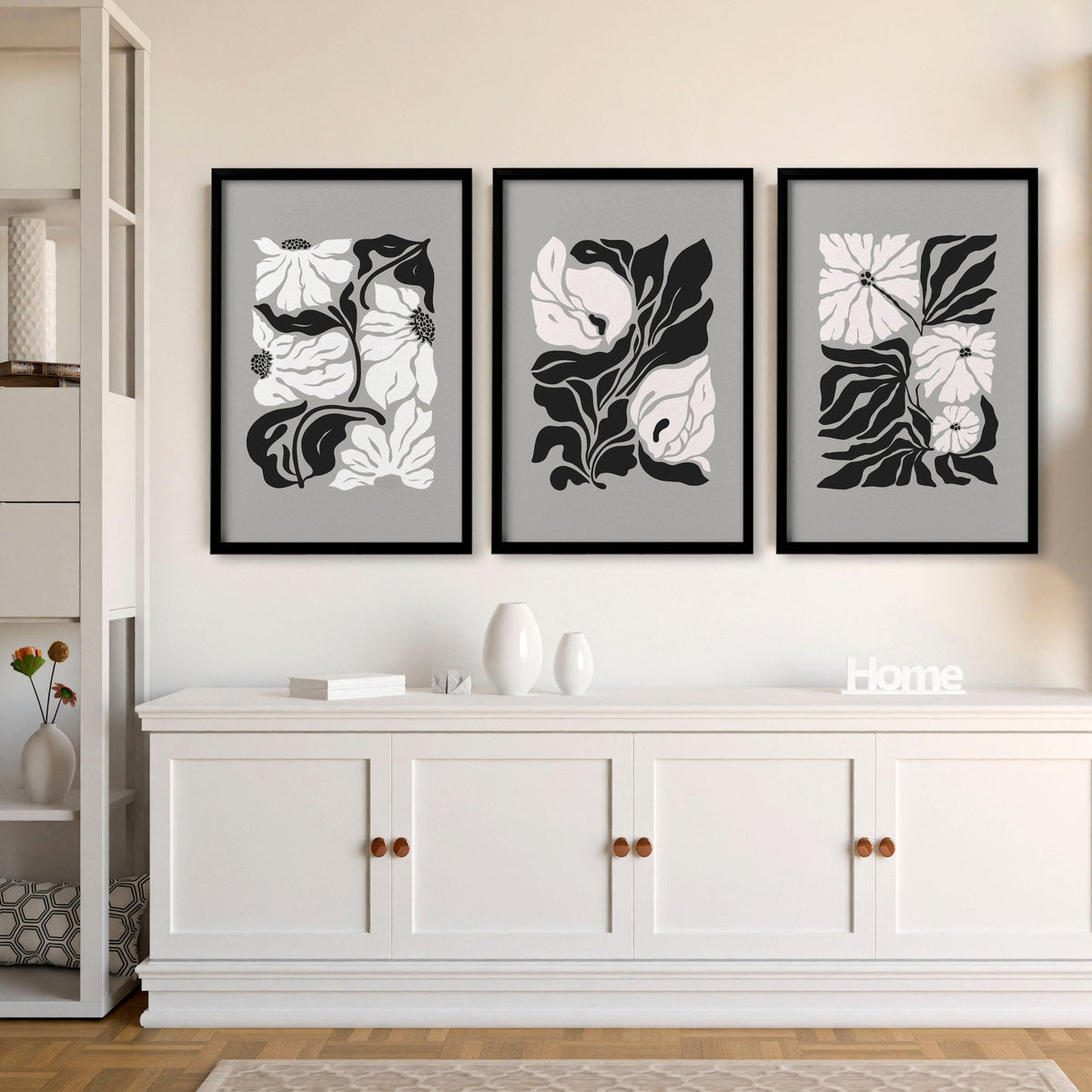 Pictures For Living Room | Set of 3 Botanical Wall art Prints