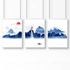 Office wall pictures | set of 3 framed wall art