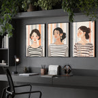 Pictures On Walls Gallery | Set of 3 Boho Women Wall art Prints