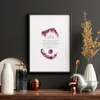 Pink Tourmaline birthstone | wall art print