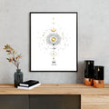 Pisces zodiac sign wall art print