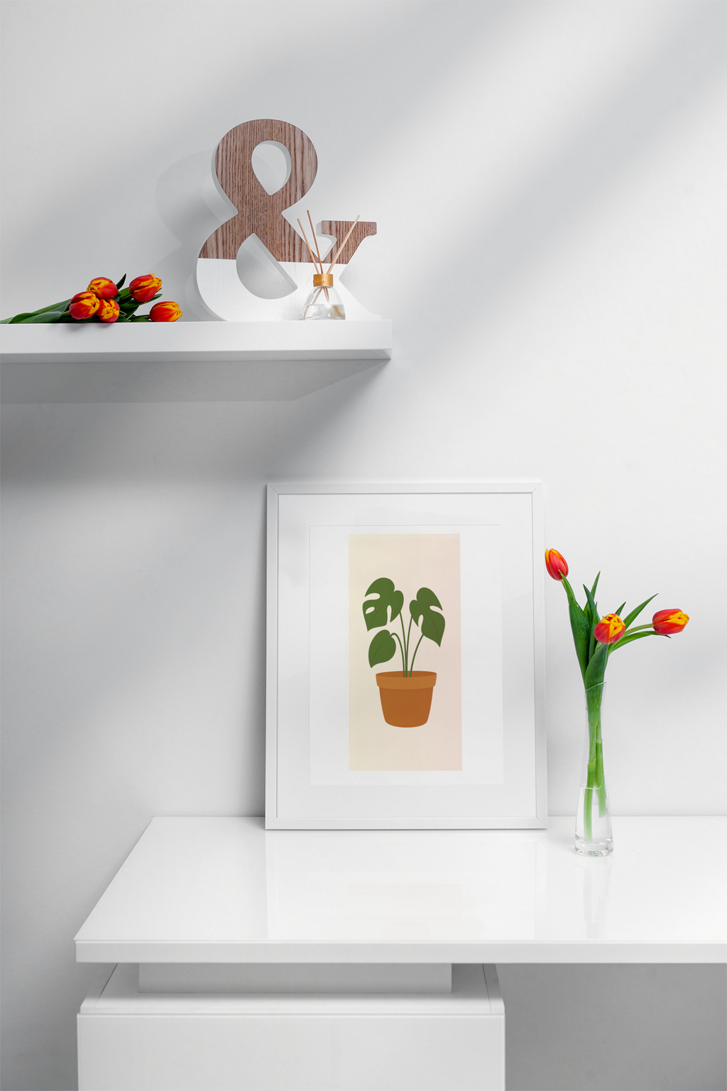 Minimalist Monstera Plant Print