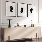 Posters With Frames | Set of 3 Sculpture Wall art Prints