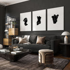 Posters With Frames | Set of 3 Sculpture Wall art Prints